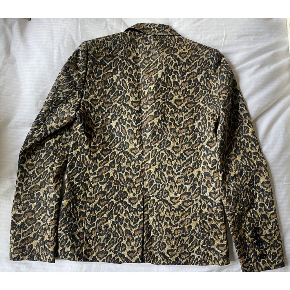 Zadig & Voltaire Deluxe Veda Leopard Rare Metallic Gold Brocade Blazer Sz S NWOT - Picture 8 of 13